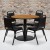Flash Furniture RSRB1003-GG 36" Round Natural Laminate Table Set with 4 Black Trapezoidal Back Banquet Chairs addl-1