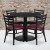 Flash Furniture RSRB1005-GG 36" Round Black Laminate Table Set with 4 Ladder Back Metal Chairs, Burgundy Vinyl Seat addl-1