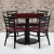Flash Furniture RSRB1006-GG 36" Round Mahogany Laminate Table Set with 4 Ladder Back Metal Chairs, Burgundy Vinyl Seat addl-1