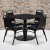 Flash Furniture RSRB1009-GG 36" Square Black Laminate Table Set with 4 Black Trapezoidal Back Banquet Chairs addl-1