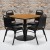 Flash Furniture RSRB1011-GG 36" Square Natural Laminate Table Set with 4 Black Trapezoidal Back Banquet Chairs addl-1