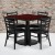 Flash Furniture RSRB1014-GG 36" Square Mahogany Laminate Table Set with 4 Ladder Back Metal Chairs, Black Vinyl Seat addl-1