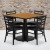 Flash Furniture RSRB1015-GG 36" Square Natural Laminate Table Set with 4 Ladder Back Metal Chairs, Black Vinyl Seat addl-1
