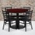 Flash Furniture RSRB1030-GG 36" Round Mahogany Laminate Table Set with 4 Ladder Back Metal Chairs, Black Vinyl Seat addl-1