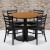 Flash Furniture RSRB1031-GG 36" Round Natural Laminate Table Set with 4 Ladder Back Metal Chairs, Black Vinyl Seat addl-1