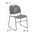 Flash Furniture RUT-188-GY-GG HERCULES Series 880 Lb. Capacity Gray Ultra Compact Stack Chair with Black Frame addl-1