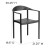 Flash Furniture RUT-418-BK-GG HERCULES Series 1000 Lb. Capacity Black Plastic Cafe Stack Chair addl-1