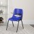 Flash Furniture RUT-EO1-BL-LTAB-GG Blue Ergonomic Shell Chair with Left Handed Flip-Up Tablet Arm addl-1