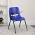 Flash Furniture RUT-EO1-BL-RTAB-GG Blue Ergonomic Shell Chair with Right Handed Flip-Up Tablet Arm addl-1