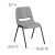 Flash Furniture RUT-EO1-GY-GG HERCULES Series 880 Lb. Capacity Gray Ergonomic Shell Stack Chair addl-1