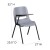 Flash Furniture RUT-EO1-GY-RTAB-GG Gray Ergonomic Shell Chair with Right Handed Flip-Up Tablet Arm addl-1