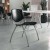 Flash Furniture RUT-F01A-BK-GG HERCULES Series 880 Lb. Capacity Black Plastic Stack Chair with Titanium Frame addl-7