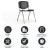 Flash Furniture RUT-F01A-BK-GG HERCULES Series 880 Lb. Capacity Black Plastic Stack Chair with Titanium Frame addl-10
