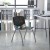 Flash Furniture RUT-F01A-BK-GG HERCULES Series 880 Lb. Capacity Black Plastic Stack Chair with Titanium Frame addl-2