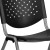 Flash Furniture RUT-F01A-BK-GG HERCULES Series 880 Lb. Capacity Black Plastic Stack Chair with Titanium Frame addl-3