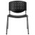 Flash Furniture RUT-F01A-BK-GG HERCULES Series 880 Lb. Capacity Black Plastic Stack Chair with Titanium Frame addl-4