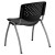 Flash Furniture RUT-F01A-BK-GG HERCULES Series 880 Lb. Capacity Black Plastic Stack Chair with Titanium Frame addl-5