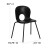 Flash Furniture RUT-NC258-BK-GG HERCULES Series 770 Lb. Capacity Designer Black Plastic Stack Chair with Black Frame addl-1