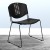 Flash Furniture RUT-NF02-BK-GG HERCULES Series 400 Lb. Capacity Black Plastic Stack Chair with Black Frame addl-2