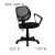 Flash Furniture WA-3074-BK-A-GG Black Mesh Computer Chair with Arms addl-1