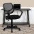 Flash Furniture WA-3074-BK-A-GG Black Mesh Computer Chair with Arms addl-3