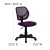 Flash Furniture WA-3074-PUR-GG Purple Mesh Computer Chair addl-1