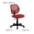 Flash Furniture WA-3074-RD-GG Red Mesh Computer Chair addl-1