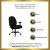 Flash Furniture WL-715MG-BK-A-GG Big & Tall Black Fabric Task Chair with Arms, 400 Lb. Capacity addl-1