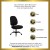 Flash Furniture WL-715MG-BK-GG Big & Tall Black Fabric Task Chair, 400 Lb. Capacity addl-1