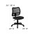 Flash Furniture WL-A277-BK-GG Contemporary Mesh Task Chair Black Fabric Seat addl-1
