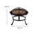 Flash Furniture YL-202-22-GG Chalton 22" Round Wood Burning Firepit with Mesh Spark Screen and Poker addl-6