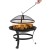 Flash Furniture YL-202-22-GG Chalton 22" Round Wood Burning Firepit with Mesh Spark Screen and Poker addl-7