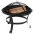 Flash Furniture YL-202-22-GG Chalton 22" Round Wood Burning Firepit with Mesh Spark Screen and Poker addl-9