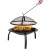 Flash Furniture YL-230-GG 22.5" Foldable Wood Burning Firepit with Mesh Spark Screen and Poker addl-7