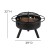 Flash Furniture YL-32D-GG 29" Round Wood Burning Firepit with Mesh Spark Screen addl-6