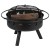 Flash Furniture YL-32D-GG 29" Round Wood Burning Firepit with Mesh Spark Screen addl-7