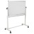 Flash Furniture YU-YCI-001-CK-GG 45.25"W x 54.75"H Reversible Mobile Cork Bulletin Board and White Board with Pen Tray addl-8