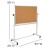Flash Furniture YU-YCI-002-CK-GG 53"W x 59"H Reversible Mobile Cork Bulletin Board and White Board with Pen Tray addl-4