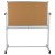 Flash Furniture YU-YCI-002-CK-GG 53"W x 59"H Reversible Mobile Cork Bulletin Board and White Board with Pen Tray addl-6
