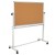 Flash Furniture YU-YCI-002-CK-GG 53"W x 59"H Reversible Mobile Cork Bulletin Board and White Board with Pen Tray addl-7