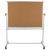 Flash Furniture YU-YCI-003-CK-GG 53"W x 62.5"H Reversible Mobile Cork Bulletin Board and White Board with Pen Tray addl-6