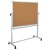 Flash Furniture YU-YCI-003-CK-GG 53"W x 62.5"H Reversible Mobile Cork Bulletin Board and White Board with Pen Tray addl-7