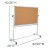 Flash Furniture YU-YCI-004-CK-GG 62.5"W x 62.25"H Reversible Mobile Cork Bulletin Board and White Board with Pen Tray addl-4