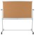 Flash Furniture YU-YCI-004-CK-GG 62.5"W x 62.25"H Reversible Mobile Cork Bulletin Board and White Board with Pen Tray addl-6