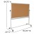 Flash Furniture YU-YCI-005-CK-GG 64.25"W x 64.75"H Reversible Mobile Cork Bulletin Board and White Board with Pen Tray addl-4