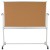 Flash Furniture YU-YCI-005-CK-GG 64.25"W x 64.75"H Reversible Mobile Cork Bulletin Board and White Board with Pen Tray addl-6