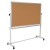 Flash Furniture YU-YCI-005-CK-GG 64.25"W x 64.75"H Reversible Mobile Cork Bulletin Board and White Board with Pen Tray addl-7
