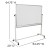 Flash Furniture YU-YCI-005-GG 64.25"W x 64.75"H Double-Sided Mobile White Board with Pen Tray addl-4