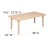 Flash Furniture YU-YCX-001-2-RECT-TBL-NAT-GG 24"W x 48"L Rectangular Natural Plastic Height Adjustable Activity Table addl-4