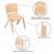 Flash Furniture YU-YCX-0013-2-RECT-TBL-NAT-E-GG 24"W x 48"L Rectangular Natural Plastic Height Adjustable Activity Table with 6 Chairs addl-3